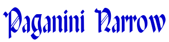 Paganini Narrow font